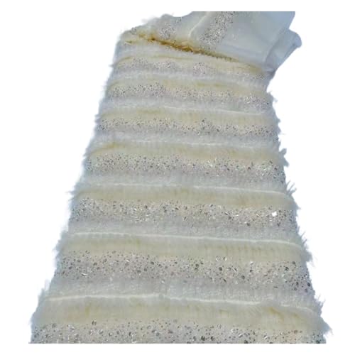 5 Yards Spitzenstoff, Rüschenspitze, Netz, Perlen, Pailletten, Spitze, Fransen, Hochzeitskleid, Kleid, Lateintanz, Damenstoffe(5) von CCZRD