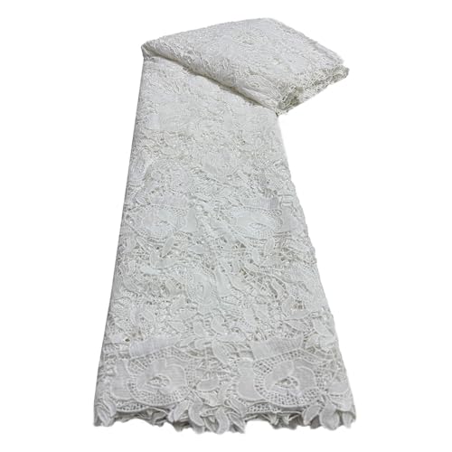 5 Yards Spitzenstoff, Wasserlöslicher Spitzenstoff, Stickereistoff, Kleid, Rock, Kleidungszubehör(3) von CCZRD