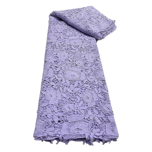 5 Yards Spitzenstoff, Wasserlöslicher Spitzenstoff, Stickereistoff, Kleid, Rock, Kleidungszubehör(5) von CCZRD