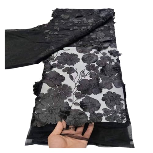 5 Yards Spitzenstoff Einseitig Applikation Spitze Stickerei Blumenkleid Stoffe Stoffe(11) von CCZRD