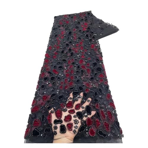 5 Yards Stickerei Spitze Mesh Stoff Cocktail Cheongsam Hochzeit Kleid Stoffe(5) von CCZRD