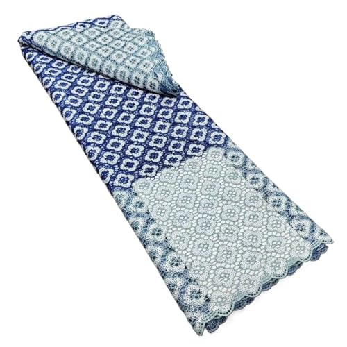 5 Yards Voller Länge Blumenmuster Wasserlöslicher Spitzenstoff Durchbrochener Rock Afrikanischer Spitzenstoff(5) von CCZRD