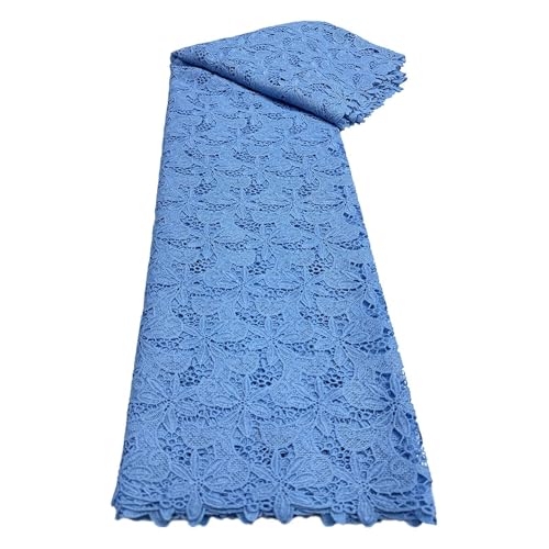 5 Yards Wasserlösliche Polyester-Seidenstickerei-Spitzen-Blumenstoffe Hochzeits-Party-Kleid-Stoffe(5) von CCZRD