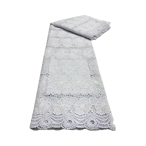 5 Yards Wasserlösliche Stickerei Floral Hohle Spitze Stoff Afrikanische Hochzeitskleid Kleidung Stoffe(6) von CCZRD
