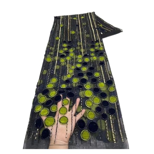 5 Yards Zwei Farben Große Und Kleine Tupfen Beflockung Anregung Applikation Spitze Stoff Leistung Kleidung Stickerei Stoffe(1) von CCZRD
