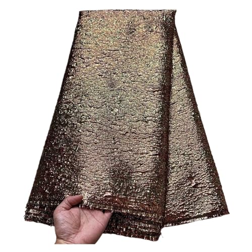Afrikanische 5Yards Mode Bestickte Spitze Stoffe For Frauen Nähen Prom Kleider Tüll Lila Brokat Nigerianischen Jacquard Spitze Stoff(5) von CCZRD