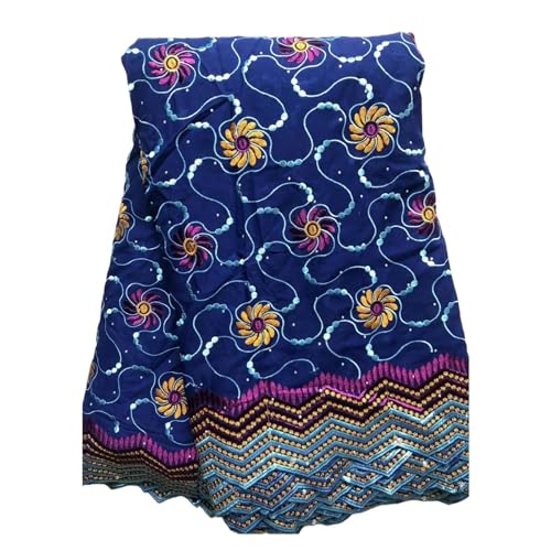 Afrikanischer Afrikanischer Baumwoll-Spitzenstoff, Nigerianische Spitze, Schweiz, For Elegantes Hochzeitskleid, 5 Yard(2 DX022) von CCZRD