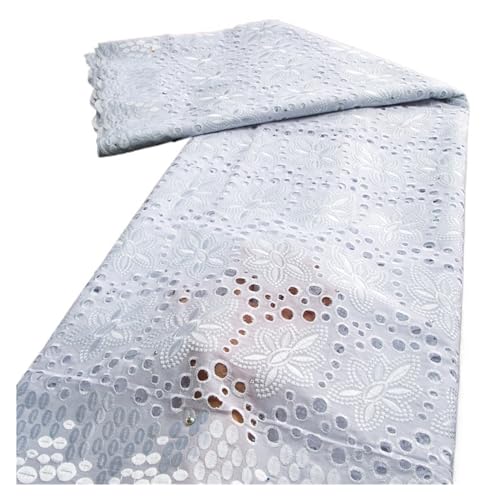 Afrikanischer Baumwoll-Spitzenstoff, Spitze, Nigerianische Baumwollspitze For Frauen, Hochzeitskleider, 2,5 Yards(TY34971) von CCZRD