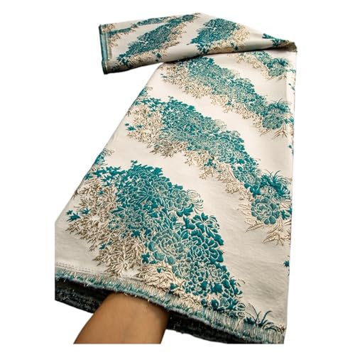 Afrikanischer Brokat-Spitzenstoff, Nigerianischer Jacquard-Spitzenstoff, Afrikanische Spitze For Damen, Abendkleider, 2,5 Yards(TY34825) von CCZRD