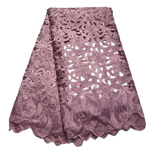 Afrikanischer Handgeschnittener, Gelochter Schweizer Spitzenstoff For Hochzeitskleider, 5 Yards, Afrikanische Stickereispitze(16) von CCZRD