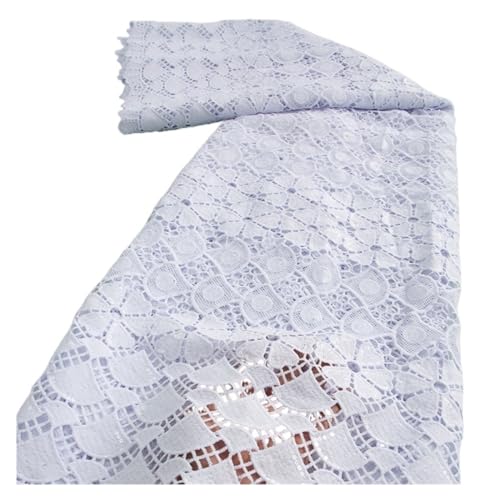 Afrikanischer Kordel-Spitzenstoff, Nigerianischer Wasserlöslicher Spitzenstoff For Frauen, Abendparty-Kleider, 2,5 Yards(TY361018) von CCZRD