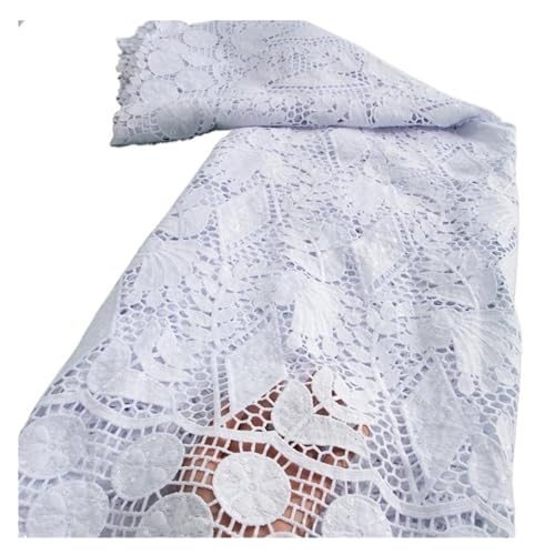 Afrikanischer Kordel-Spitzenstoff, Nigerianischer Wasserlöslicher Spitzenstoff For Frauen, Abendparty-Kleider, 2,5 Yards(TY36102) von CCZRD