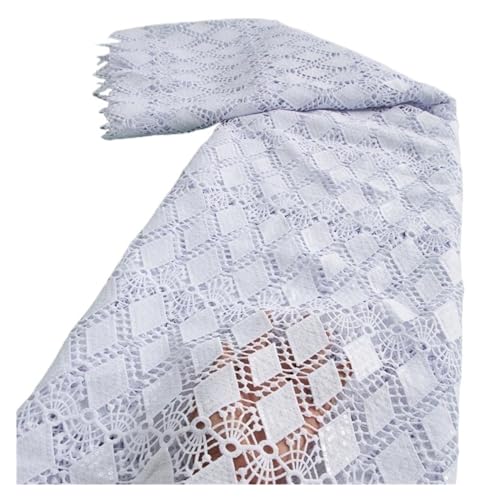 Afrikanischer Kordel-Spitzenstoff, Nigerianischer Wasserlöslicher Spitzenstoff For Frauen, Abendparty-Kleider, 2,5 Yards(TY361022) von CCZRD