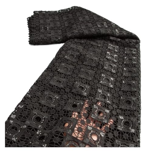 Afrikanischer Kordel-Spitzenstoff, Nigerianischer Wasserlöslicher Spitzenstoff For Frauen, Abendparty-Kleider, 2,5 Yards(TY361023) von CCZRD
