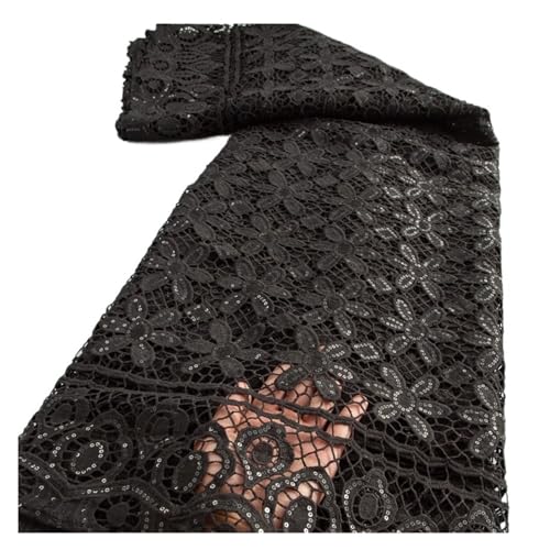 Afrikanischer Kordel-Spitzenstoff, Nigerianischer Wasserlöslicher Spitzenstoff For Frauen, Abendparty-Kleider, 2,5 Yards(TY36107) von CCZRD