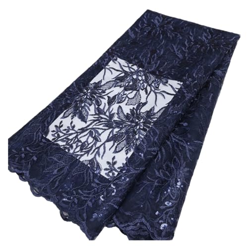 Afrikanischer Spitzenstoff, 5 Yards, Pailletten, Nigerianisches Material For Hochzeitsoutfits For Frauen(LY3183-6) von CCZRD