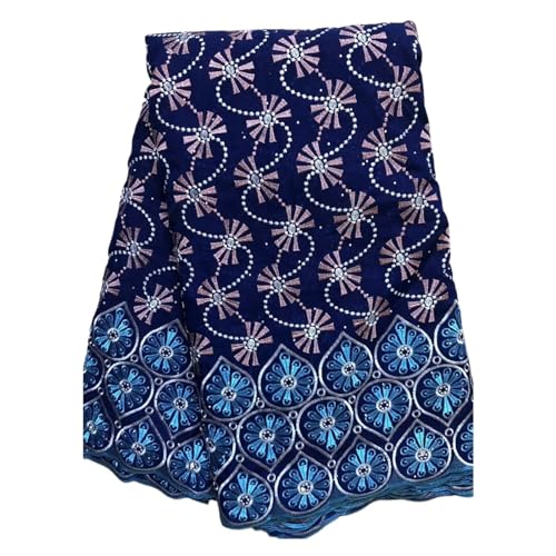 Afrikanischer Spitzenstoff, Baumwoll-Voile-Spitze In Der Schweiz, Nigerianischer Schweizer Spitzenstoff For Hochzeitskleid, Nähen, 5 Yard(LY3210-6) von CCZRD