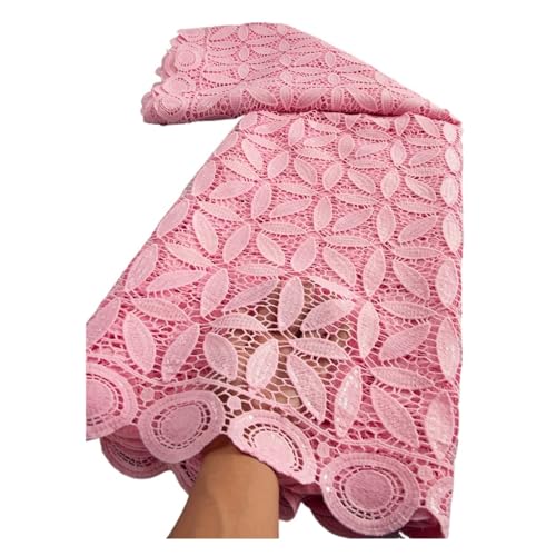 Afrikanischer Spitzenstoff, Nigerianische Pailletten, Wasserlöslicher Spitzenstoff For Frauen, Hochzeits-Party-Kleider, 2,5 Yards(TY36072) von CCZRD