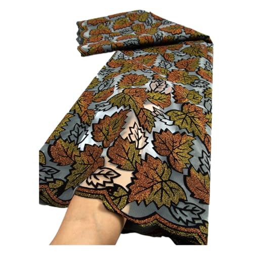 Afrikanischer Spitzenstoff, Nigerianischer Netz-Spitzenstoff, Kleider, Nähmaterial For Abendpartys(2,2.5 Yards) von CCZRD