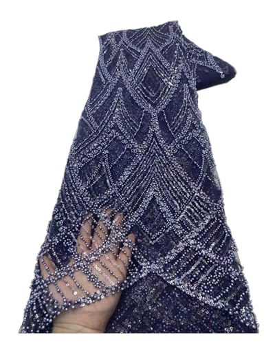 Afrikanischer Spitzenstoff Mit Schweren Perlen, Nigerianische Pailletten, Bräutigamstoff, Hochzeits- Und Partykleid, 5 Meter(1) von CCZRD