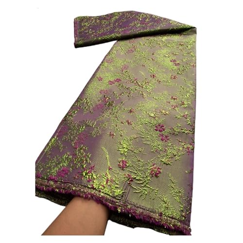 Ankunft Afrikanischer Jacquard-Spitzenstoff, Nigerianischer Brokatstoff, Organza-Spitze For Hochzeit, Abend, Abschlussball, Damenkleider(TY34645,5yard) von CCZRD