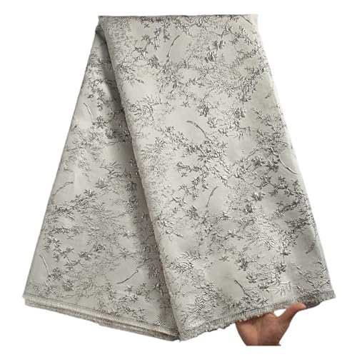 Ankunft Afrikanischer Jacquard-Spitzenstoff, Nigerianischer Brokatstoff, Organza-Spitze For Hochzeit, Abend, Abschlussball, Damenkleider(TY34648,2.5 Yards) von CCZRD