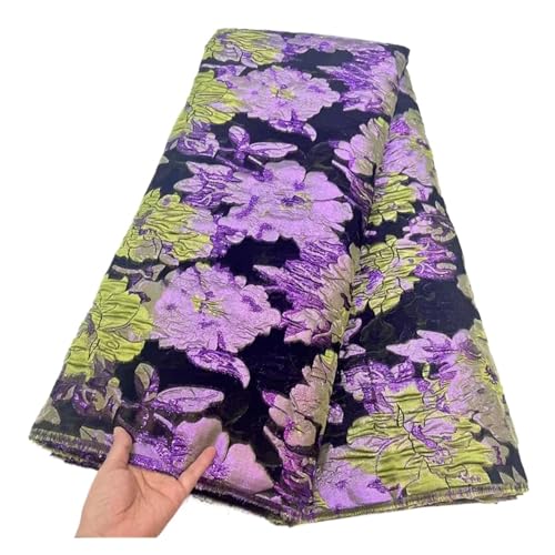 Ankunft Afrikanischer Organza-Spitzenstoff Französischer Brokat-Jacquard-Spitzenstoff For Brautabendkleid Material 5 Yard(LY3979-3) von CCZRD