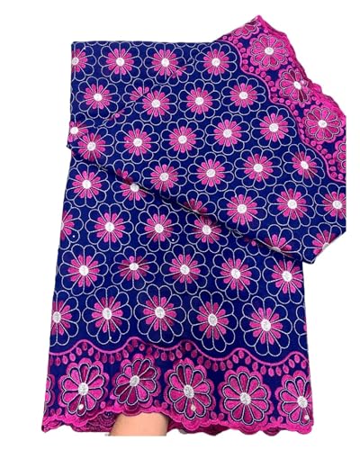 Baumwollspitze Stoff Nigerian Stones Voile Spitze Stoff For Braut Hochzeit Party Kleider Material 5yard(50727) von CCZRD