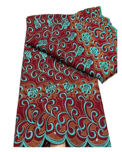 Nigeria Baumwolle Trockenen Spitzen Stoff Schweizer Voile Spitze In Schweiz Spitze Stoff For Frauen Abend Party Kleider Nähen 5yard(51113) von CCZRD