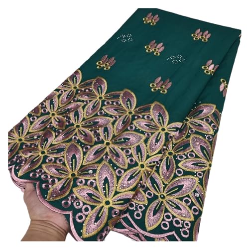 Nigeria Spitzenstoff Afrikanische Baumwollspitze Bestickter Schweizer Voile Spitzenstoff For Nähen Von Brautkleidern 5Yards(5) von CCZRD