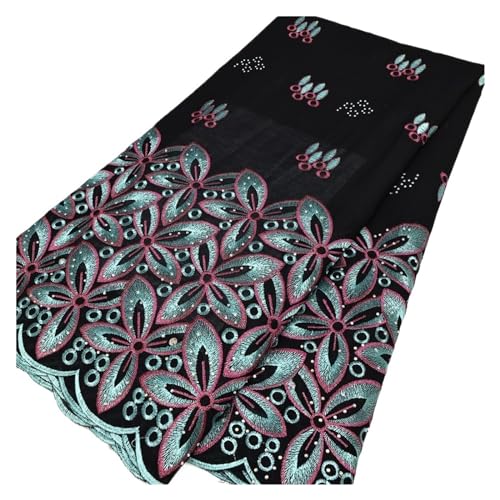 Nigeria Spitzenstoff Afrikanische Baumwollspitze Bestickter Schweizer Voile Spitzenstoff For Nähen Von Brautkleidern 5Yards(8) von CCZRD