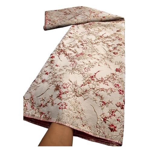 Nigerianischer Jacquard-Spitzenstoff, Afrikanischer Brokat-Spitzenstoff For Nähen Von Frauen, Hochzeits-Party-Kleidern, 2,5 Yards(TY34642) von CCZRD