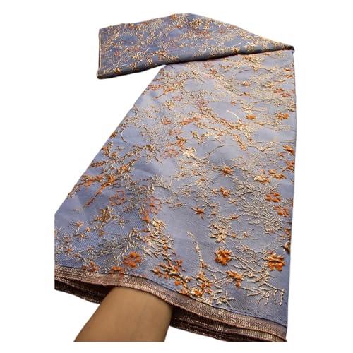 Nigerianischer Jacquard-Spitzenstoff, Afrikanischer Brokat-Spitzenstoff For Nähen Von Frauen, Hochzeits-Party-Kleidern, 2,5 Yards(TY34643) von CCZRD