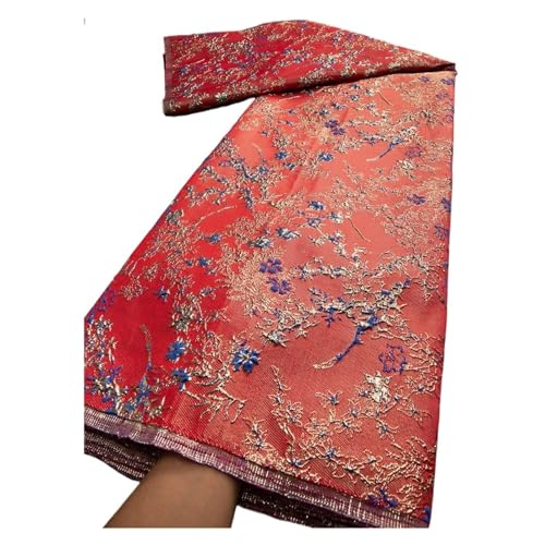 Nigerianischer Jacquard-Spitzenstoff, Afrikanischer Brokat-Spitzenstoff For Nähen Von Frauen, Hochzeits-Party-Kleidern, 2,5 Yards(TY34644) von CCZRD