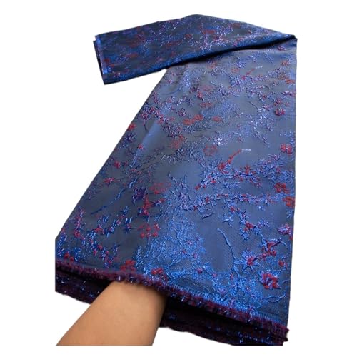 Nigerianischer Jacquard-Spitzenstoff, Afrikanischer Brokat-Spitzenstoff For Nähen Von Frauen, Hochzeits-Party-Kleidern, 2,5 Yards(TY34646) von CCZRD