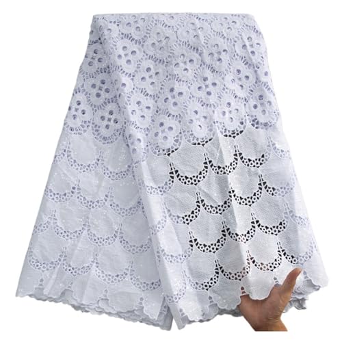 Nigerianischer Spitzenstoff, Afrikanischer Wasserlöslicher Spitzenstoff For Frauenkleider, 5 Yard(11Guipure Cord Lace) von CCZRD