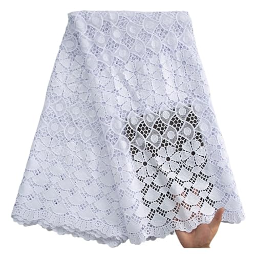 Nigerianischer Spitzenstoff, Afrikanischer Wasserlöslicher Spitzenstoff For Frauenkleider, 5 Yard(23Guipure Cord Lace) von CCZRD