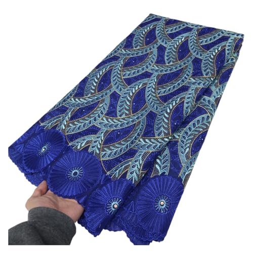 Schweizer Voile-Spitze-Stoff Afrikanische Baumwolle 5 Yards Nigerianischen Mesh-Stickerei-Spitze-Stoffe For Hochzeitskleid(LY2189-2) von CCZRD