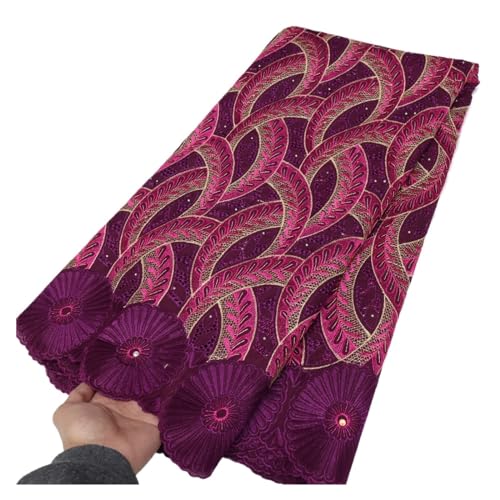 Schweizer Voile-Spitze-Stoff Afrikanische Baumwolle 5 Yards Nigerianischen Mesh-Stickerei-Spitze-Stoffe For Hochzeitskleid(LY2189-9) von CCZRD