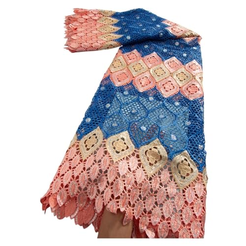 Spitzenstoff, 2,5 Yards, Afrikanische Wasserlösliche Spitze Mit Pailletten, Afrikanischer Spitzenstoff For Frauen, Abendkleider(TY36646) von CCZRD