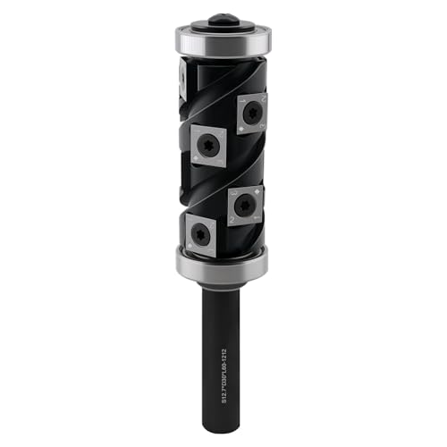 Heavy Duty Flush Trim Router Bit 1/5.1 cm Shank, 3.0 cm Cutting Diameter, 6.0 cm Cutting Length with 12 Carbide Inserts - Double Bearing Spiral Bit for Wood Trimming Heavy Duty Flush Trim Router Bit 1/5.1 cm Shank, 3.0 cm Cutting Diameter, 6.0 cm Cutting Length with 12 Carbide Inserts - Double Bearing Spiral Bit for Wood Trimming von CDBP