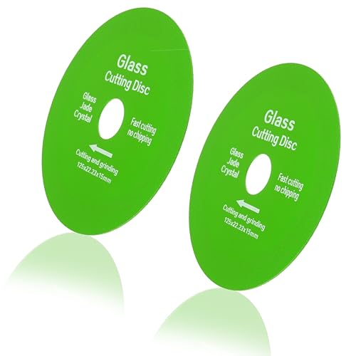 CDDCWZ Glas Schneiden Trennscheiben 125, 125 X 15 X 22.23mm Glass Cutting Disc Diamantsägeblatt-geschnittenes glas für Glas Keramik Keramikfliesen （2 Stück） von CDDCWZ