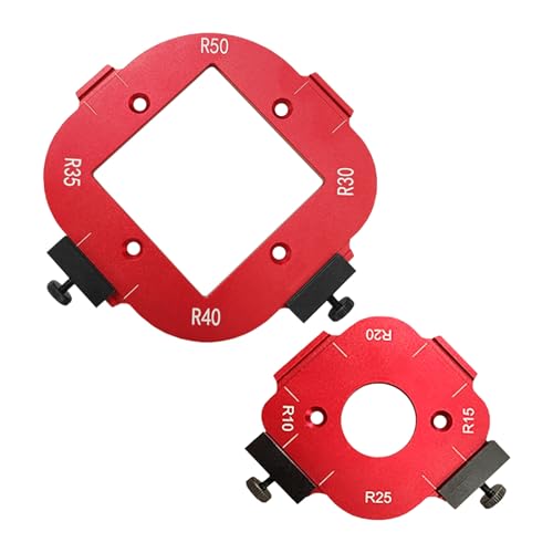 Radius Jig Router-Vorlagen, Aluminiumlegierungs-Holzbrett-Bogenschneide-Hilfswerkzeug, Router Corner Jig DIY-Schablone R10 R15 R20 R25 R30 R35 R40 R50 von CDIYTOOL