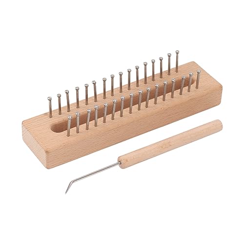 CDQL Gestrickter Rahmen Quadratisches Strickbrett aus Holz zum Weben von Kunsthandwerk zum Basteln für Schals, Hüte Spielzeug CDQL Gestrickter Rahmen Quadratisches Strickbrett aus Holz zum Weben von Kunsthandwerk zum Basteln für Schals, Hüte Spielzeug von CDQL