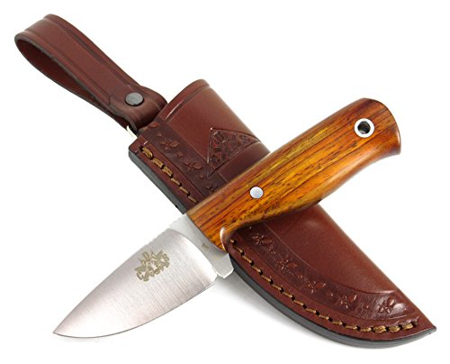 CDS Hobbit Gürtelmesser Neck Knife mit Scheide Outdoor Camping Nackenmesser, 7 cm Feststehendes Klinge, Überlebensmesser Survival Bushcraft Messer von CDS