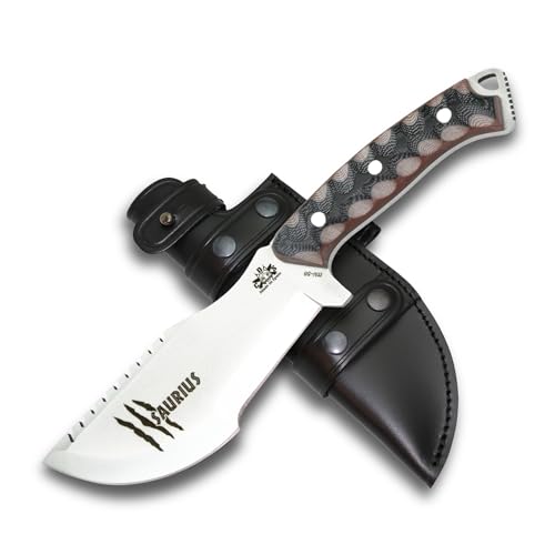 CDS SAURIUS Messer mit 15 cm MOVA-58 Stahlklinge, Micarta Bicolor Griff, Full Tang Design – robust und hochwertig für Survival, Jagd und Bushcraft CDS SAURIUS Messer mit 15 cm MOVA-58 Stahlklinge, Micarta Bicolor Griff, Full Tang Design – robust und hochwertig für Survival, Jagd und Bushcraft von CDS