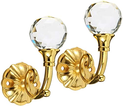 CDWK Vorhang-Raffhalter, Vorhang-Schnallenriemen, Vorhangkäfig, Wand-Raffhalterhaken, Metall-Kristallglas-Vorhänge, hält festen Rahmen, nützlicher Wand-Raffhalter, Aufhänger, Drop-Transport(Gold) von CDWK