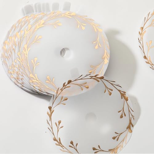 CDXHOME Kerzen-Staubschutzhüllen, 100 Stück, florales durchscheinendes Kraftpapier für Kerzen oder Bastelarbeiten, Duftkerzen, Dekoration, Kerzenaufsatz-Schutzzubehör (8,5 cm) von CDXHOME