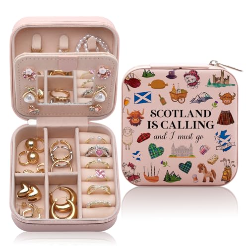 CEASQVAA Schottland Schottische Geschenk-Schmuckschatulle, Schottland Reise Reise Essentials Souvenirs für Frauen, Edinburgh Geschenk, Schottland Is Calling And I Must Go Reise Schmuckkoffer Organizer CEASQVAA Schottland Schottische Geschenk-Schmuckschatulle, Schottland Reise Reise Essentials Souvenirs für Frauen, Edinburgh Geschenk, Schottland Is Calling And I Must Go Reise Schmuckkoffer Organizer von CEASQVAA
