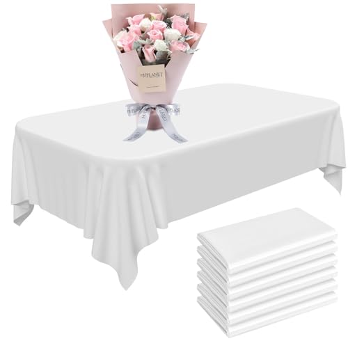 6 Stück Einweg-Tischdecken, 137 x 274 cm Tischdecke Weiße Rechteckige Tischdecke Kunststoff Wasserdicht ölbeständig, Tischdecken für Party Hochzeiten Haushalt Picknick Geburtstags, Weiss 6 Stück Einweg-Tischdecken, 137 x 274 cm Tischdecke Weiße Rechteckige Tischdecke Kunststoff Wasserdicht ölbeständig, Tischdecken für Party Hochzeiten Haushalt Picknick Geburtstags, Weiss von CECOMBINE